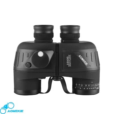 10X50 Marine Binoculars with Compass Rangefinder Waterproof for Hunting Boating - Image 1 of 4
