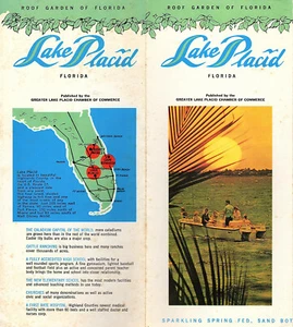 Lake Placid Florida Vintage Travel Brochure Color Photos Locator Map  - Bild 1 von 3