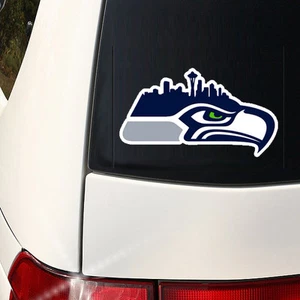Seattle Seahawks City Skyline Indoor / Outdoor Car Wall Decal Graphics 12th Man - Picture 1 of 2