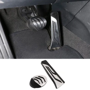Fit For BMW X2 F39 2018-2021 Silver Aluminum Brake Pedal Accelerator Pedal Cover - Picture 1 of 10