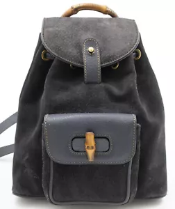 GUCCI RUCKSACK BACKPACK BAMBUS BAMBOO HANDTASCHE HAND BAG TASCHE WILDLEDER RAR - Bild 1 von 11