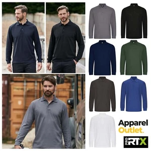 Pro Polo Shirts - Men's Long Sleeve Quick Dry Work Grade Polo Shirts - S to 4XL - Picture 1 of 17