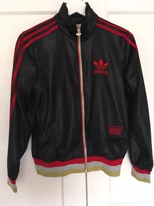 ADIDAS ORIGINAL CHILE 62 SHINY SUPERSTAR GLITTER TRACKSUIT TOP,JACKET,SIZE SMALL - Picture 1 of 8