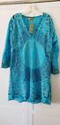tijar Fashion From Spain Aqua Mandala Decorated Dress / Long Shirt XL WT