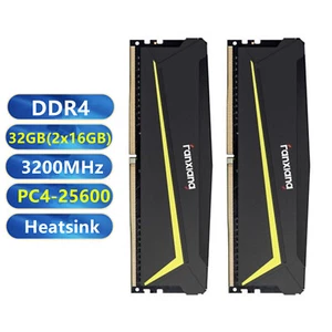 Fanxiang 32GB (2x16GB) 3200MHz DDR4 RAM UDIMM Desktop PC Memory Stick w/Heatsink - Picture 1 of 8