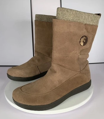 Easy Spirit Womens Whiton Pull On Mid Casual Boots Beige Sock Lined, 9 NEW $130 - Image 1 of 4