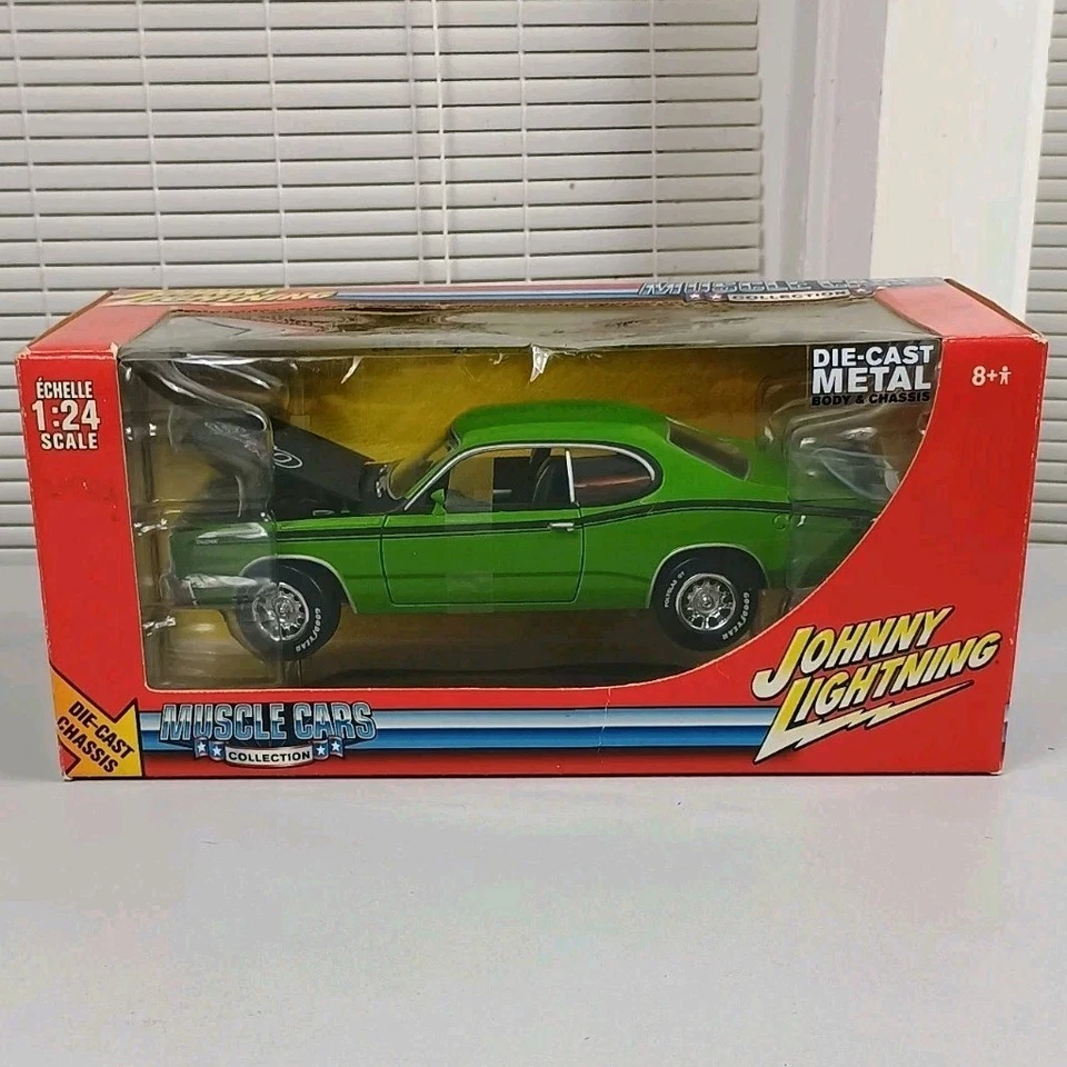 Plymouth Duster 340 1971 Johnny Lightning #51105D verde escala 1:24 diecast ¡Nuevo! Foto 1 de 4