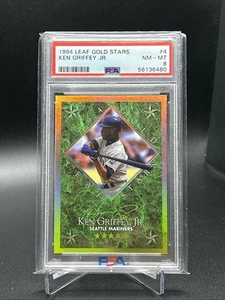 1994 Leaf Gold Leaf Stars 9930/10000 Ken Griffey Jr #4 PSA 8 - Picture 1 of 1