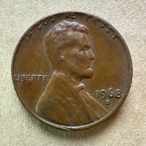 1968 D Lincoln Penny Clipped & L on Liberty on The Edge - Picture 1 of 5