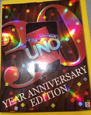 New! UNO 30 Year Anniversary Edition Sealed! 2001 VTG 30th Mattel Card Game - Image 1 of 4