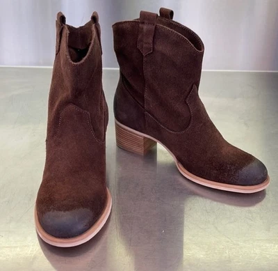 Catálogo Sundance LeAnn Marrón Oscuro Gamuza Mujer Botas Occidentales Talla 40 EE. UU. 9.5 Boho Foto 1 de 4