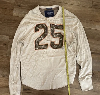 American Eagle Outfitters Men’s Long Sleeve  Size Large White  Vintage Fit   - Image 1 of 2