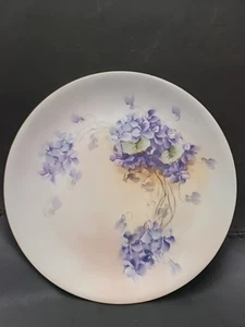 Placa violeta pintada a mano vintage Hutschenreuther Selb Bavaria - años 1910-1930 - Imagen 1 de 8