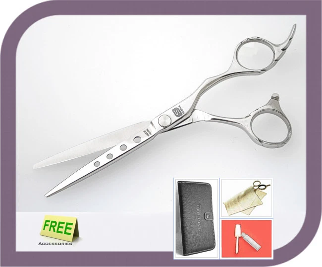 SANGUINE Hairdressing Scissors, Hair Cutting Scissors, Barber Shears, Offset 5.5 / 6 inch
