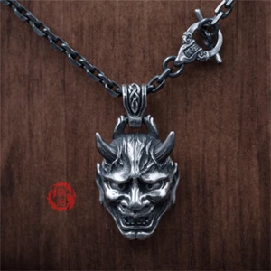 Japan Tattoo Hannya 925 Sterling Silver Necklace Chain Pendants Punk Jewelry Hot - Picture 1 of 11