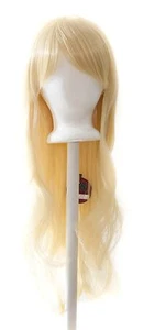 28'' Long Straight Layered Pale Blonde Yellow Cosplay Wig - Picture 1 of 3