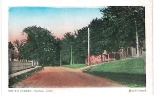 Bantam CT South Street 1910 mai usato colorato a mano - Foto 1 di 2