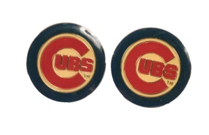 Chicago Cubs Enameled Stud Post Earrings Nice - Picture 1 of 2