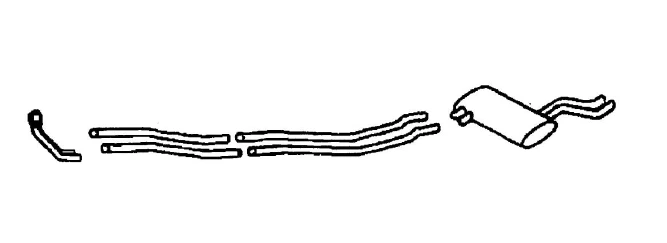 Sistema de escape de acero inoxidable Triumph TR5, TR5 PI, TR6 PI (67-75) Foto 1 de 1