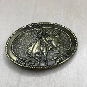 Vintage Jazz Feeds Brass Rodeo Buckle Cowboy Cowgirl Limited Edition 1978 - Picture 1 of 7