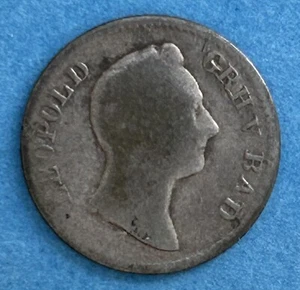1834 German States Baden 3 Kreuzers Billon Silver Coin - Picture 1 of 2