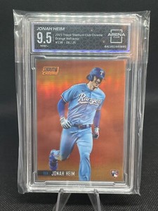 2021 Stadium Topps Chrome Jonah Heim Orange Refractor Rookie Card /25