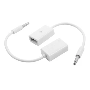 Pc Ordinateur USB 2.0 Femelle Pour Câble D'Extension Mâle 3,5 mm 2Pcs Blanc - Photo 1/2