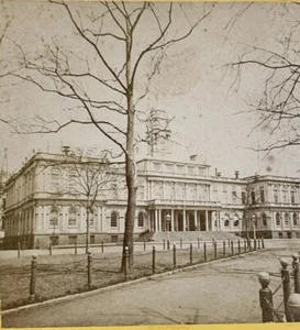 Antique City Hall Building New York City, New York ~ Stereoview Old Photo - Picture 1 of 4