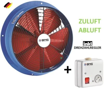 TURBO Axialventilator Leise Industrielüfter 250 300 350 400 450 500 550 600 BNG