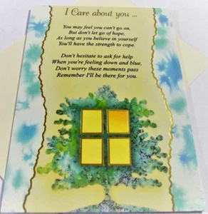 I Care About You.......Greetings Card - Picture 1 of 3