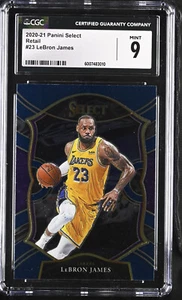 2020-2021 Panini Select Blue - LeBron James CGC Mint 9 - Picture 1 of 2