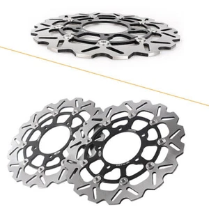 Front Black Brake Disc Rotors Fit Suzuki GSXR 600 750 2006 2007 GSXR 1000 05-08 - Picture 1 of 10