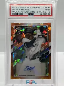 2021 Topps Chrome Sapphire ORANGE Refractor Auto /25 Jesus Sanchez RC Rookie - Picture 1 of 2