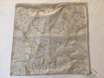 Pottery Barn "Francesca" Hand Embroidered Ivory Pillow Cover 24"  Qtys AVAILABLE - Image 1 of 4