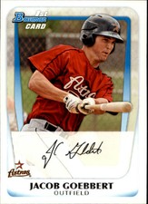 2011 Bowman Prospects Houston Astros Baseball Card #BP65 Jacob Goebbert