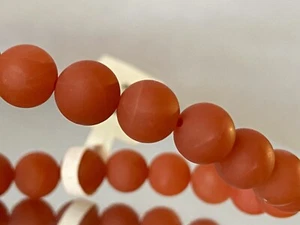 7,2" "Premium Grade" ~ Persimmon Red Baoshan Nanhong Achat (寶山南红) Armband I1405 - Bild 1 von 10