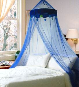 DREAMMA Blue Round Dome Bed Canopy Bedcover Mosquito Net Bug Netting Kid Bedding