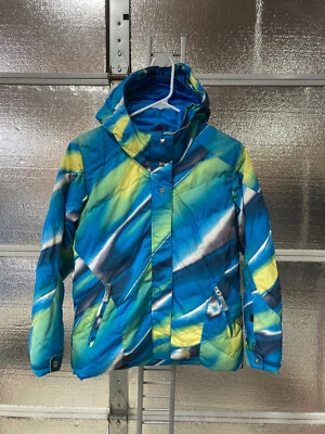 Spyder Ski Jacket - Kids 12 - Blue Yellow - Snowboard Winter Snow Coat - Image 1 of 4