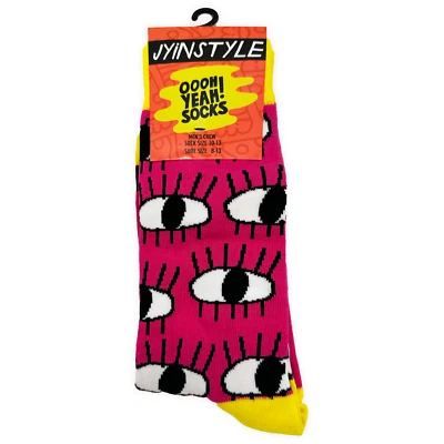 Calcetines Oooh Yeah Pink Eye See You para hombre calcetines de vestir OSFM talla 8-13 regálale Foto 1 de 4