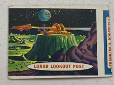 1957 Topps Space Card Lunar Lookout Post #60 Error Miscut Good/Good+ Condition