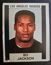 1988 Panini Bo Jackson Album Sticker Rookie RC #112 Raiders