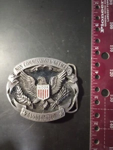 Non Commissioned Officers Association Belt Buckle, By Siskiyou - Picture 1 of 2
