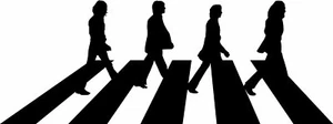 Vinyl Decal for Window - The Beatles (Abbey Road) Design, Various Sizes & Colors - Picture 1 of 6