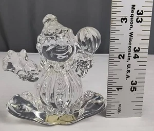Vtg Clown Paperweight Princess House Rocking Figurine 24% Lead Crystal - Picture 1 of 6