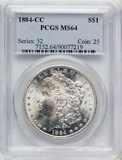 1884-CC US Morgan Silver Dollar $1 - PCGS MS64