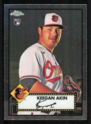 2021 Topps Chrome Platinum Anniversary #27 Keegan Akin RC - Image 1 of 2