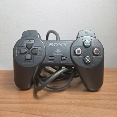 Controller PS1 Nero RARO Joystick Originale per Sony Playstation 1 - Immagine 1 di 4