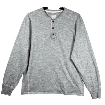 Rag & Bone Mens Henley Shirt Heather Gray Size XL Buttons Long Sleeve Pullover - Image 1 of 4