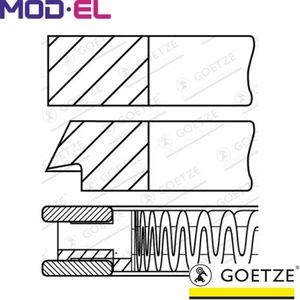4x PISTON RING KIT 08-427800-00 FOR OPEL Z16XEP/16XE1 1.6L 4cyl ASTRA H - Picture 1 of 8