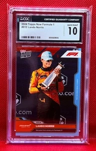 LANDO NORRIS 24 TOPPS NOW FORMULA 1 #12 1st WIN 🏎️CGC 10 Gem Mint🏎️ - Picture 1 of 2